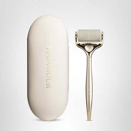 VEGAMOUR GRO+ Advanced Dermaroller | 1,200 Microneedle 0.25mm Scalp Tool | Gently Exfoliates the Scalp | Wide Head for Maximum Coverage - Maple Wellness Supplements