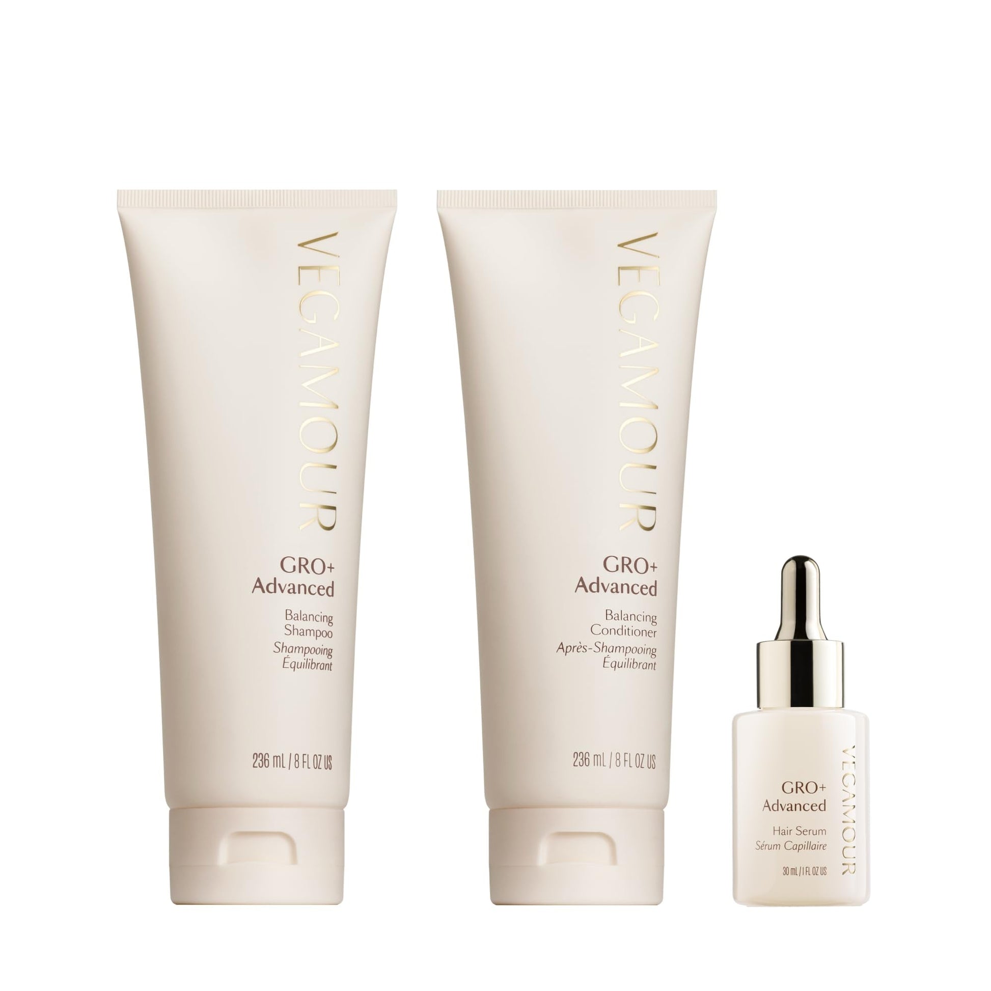 VEGAMOUR GRO+ Advanced Essentials Kit | Removes Buildup, Improves Hair Density, Reduces Shedding, Hydrates and Exfoliates the Scalp | For Severe Signs of Thinning | Color Safe, Vegan, Cruelty-Free - Maple Wellness Supplements