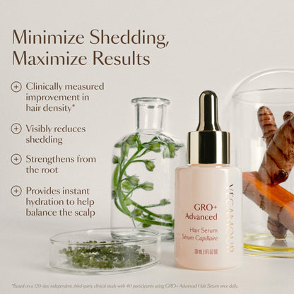VEGAMOUR GRO+ Advanced Hair Serum for Improving Hair Density, Tonic Reduces Shedding and Promotes a Healthy Scalp, 3 pack - Maple Wellness Supplements