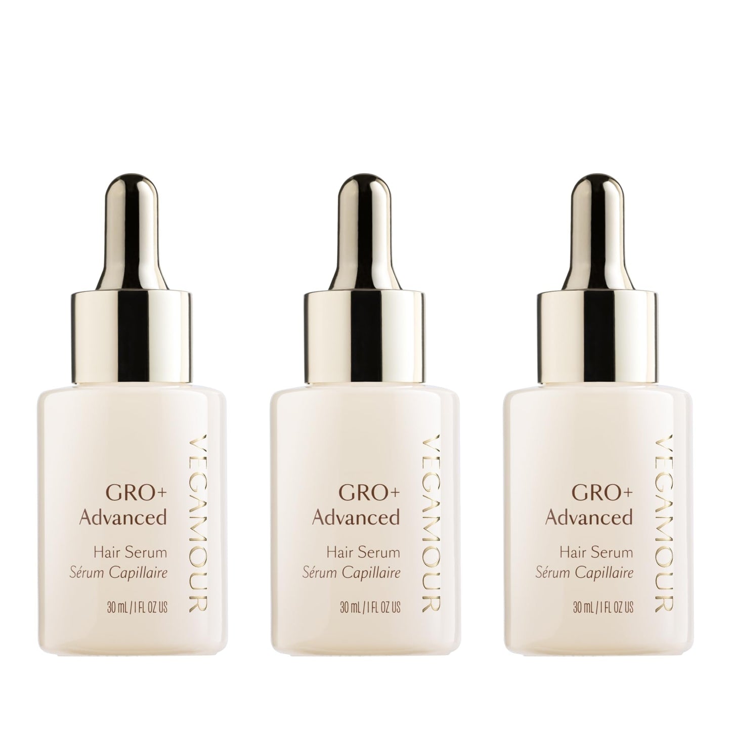VEGAMOUR GRO+ Advanced Hair Serum for Improving Hair Density, Tonic Reduces Shedding and Promotes a Healthy Scalp, 3 pack - Maple Wellness Supplements