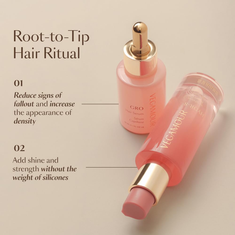 Vegamour GRO and Shine Kit Includes GRO Hair Serum & HYDR-8 Weightless Repair Oil for Fine or Thinning Hair - Maple Wellness Supplements