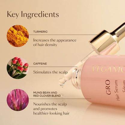 VEGAMOUR GRO Better Duo Includes GRO Hair Serum & GRO Revitalizing Scalp Massager for Thinning Hair - Maple Wellness Supplements