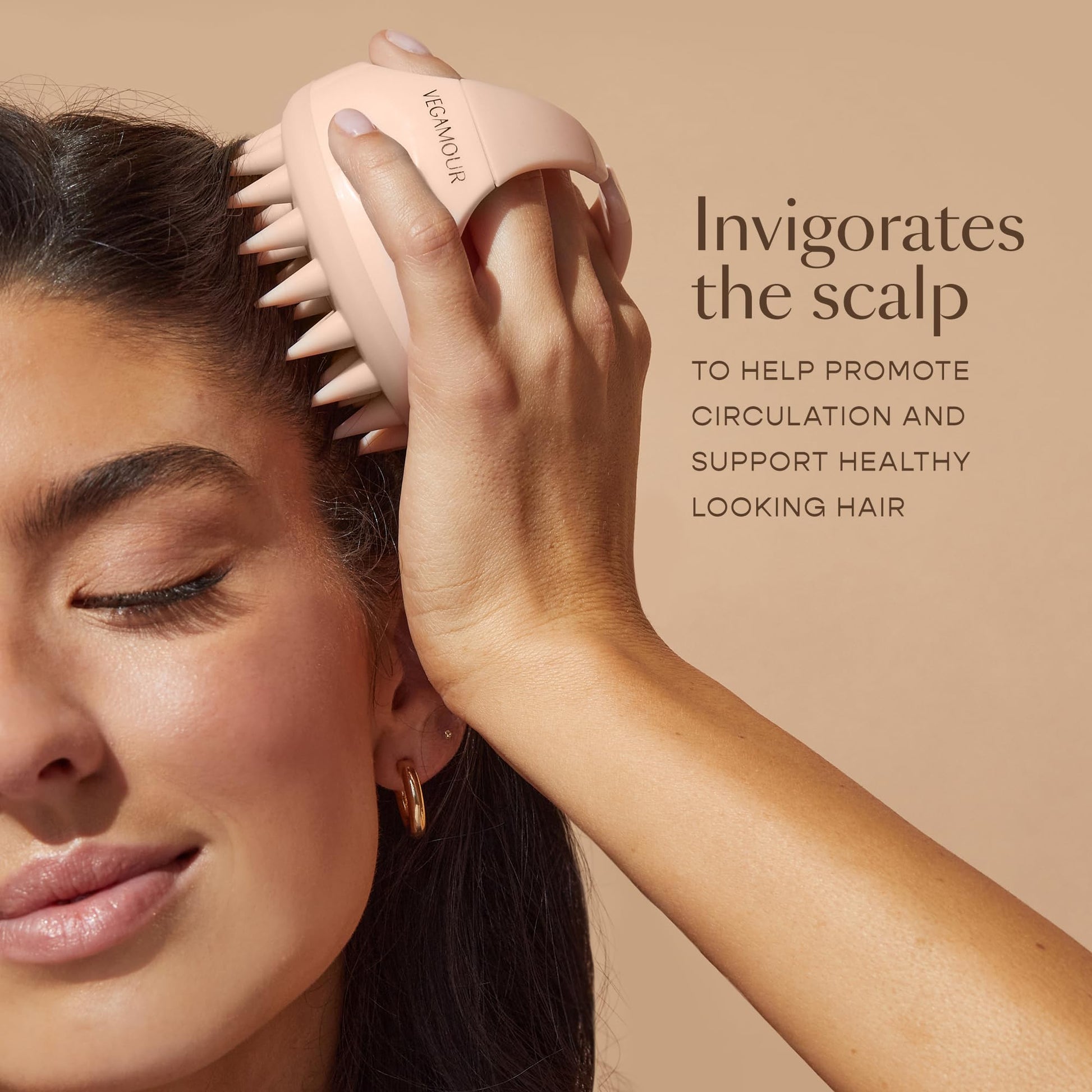 VEGAMOUR GRO Revitalizing Scalp Massager - for All Hair Types and Textures - 1 Count - Maple Wellness Supplements