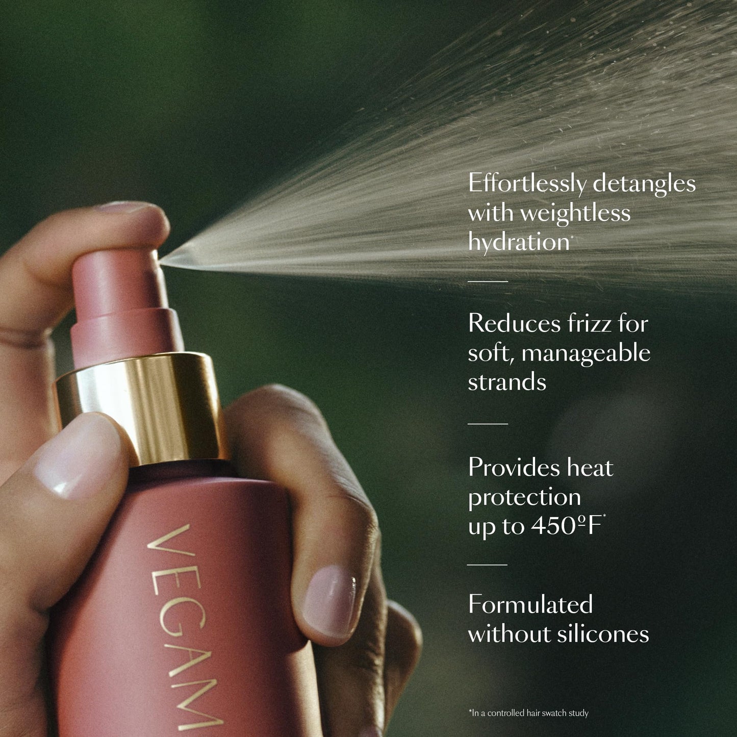 VEGAMOUR HYDR-8 Leave-In Conditioner, for Deep Hydration & Heat Protection, with Vegan Keratin, for Soft, Silky, Frizz Free Hair, 5 fl oz - Maple Wellness Supplements