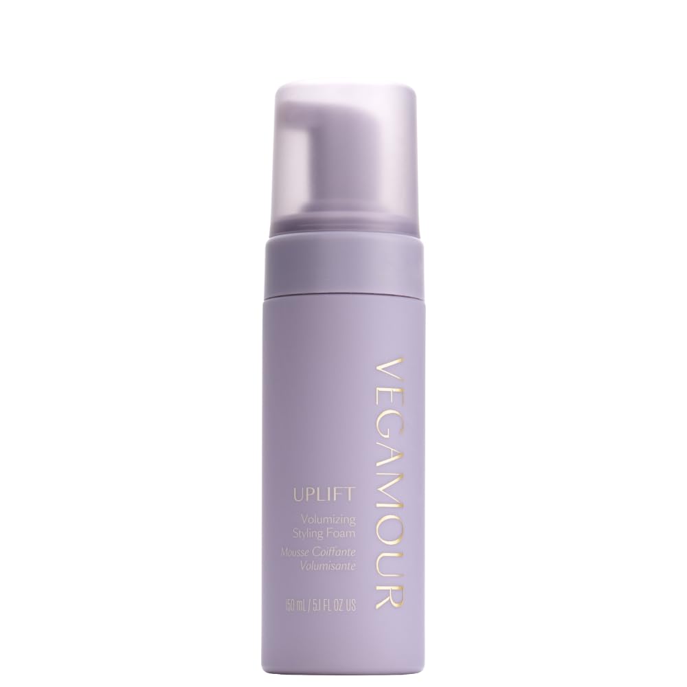 VEGAMOUR UPLIFT Volumizing Styling Foam, For fine, flat & thinning hair, Provides Volume & Resists Humidity, Non Sticky Formula, Bouncy Soft Hair - Maple Wellness Supplements