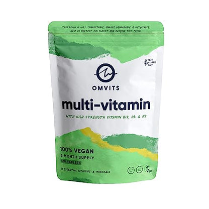 Vegan Multivitamins & Minerals - With High Strength Vitamin B12, D3, K2 & Iron - Maple Wellness Supplements