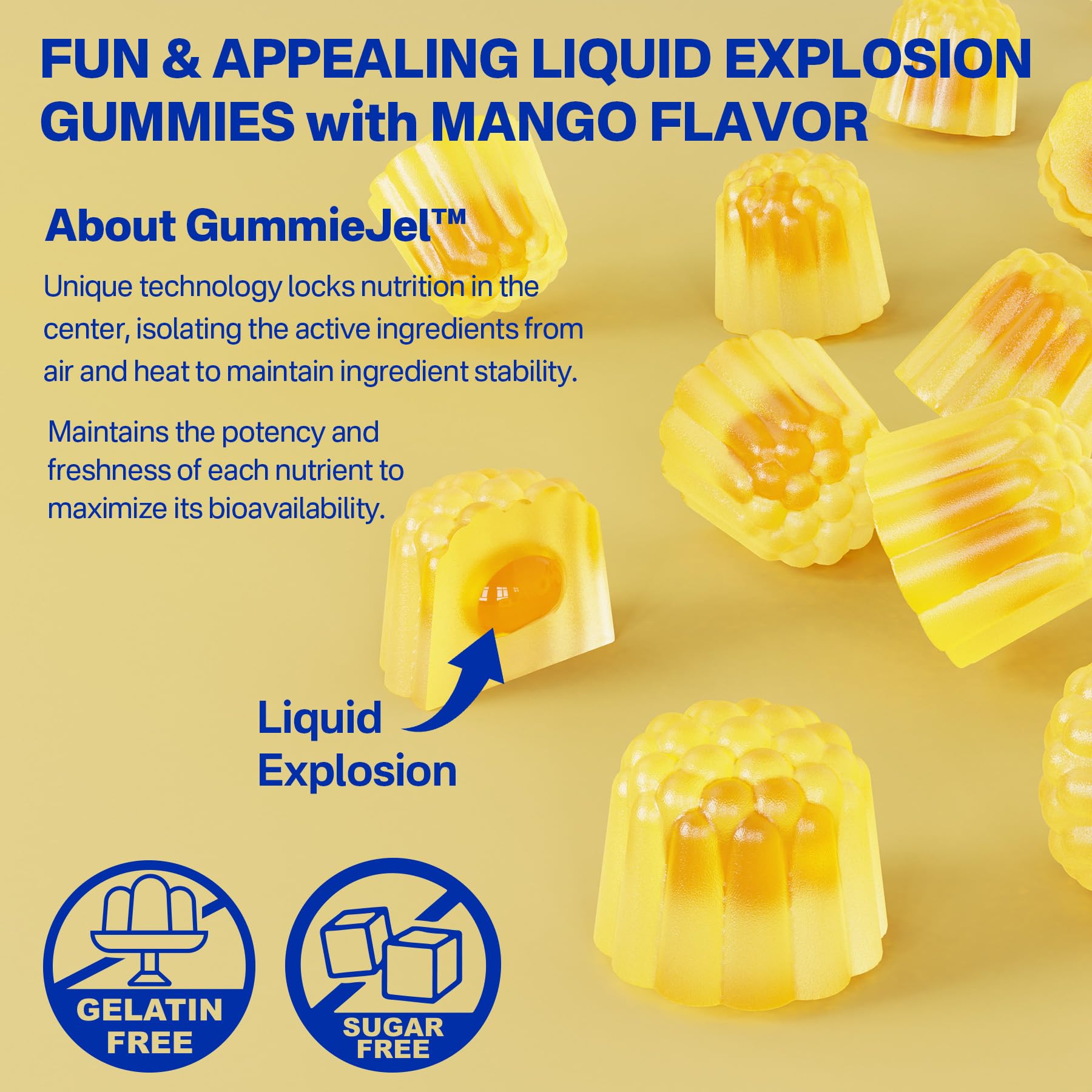 Vegan Omega-3 Gummies 1000mg + Turmeric - Omega 3 Fish Oil Alternative for Adults - Algae DHA 600mg & EPA 300mg - Maple Wellness Supplements