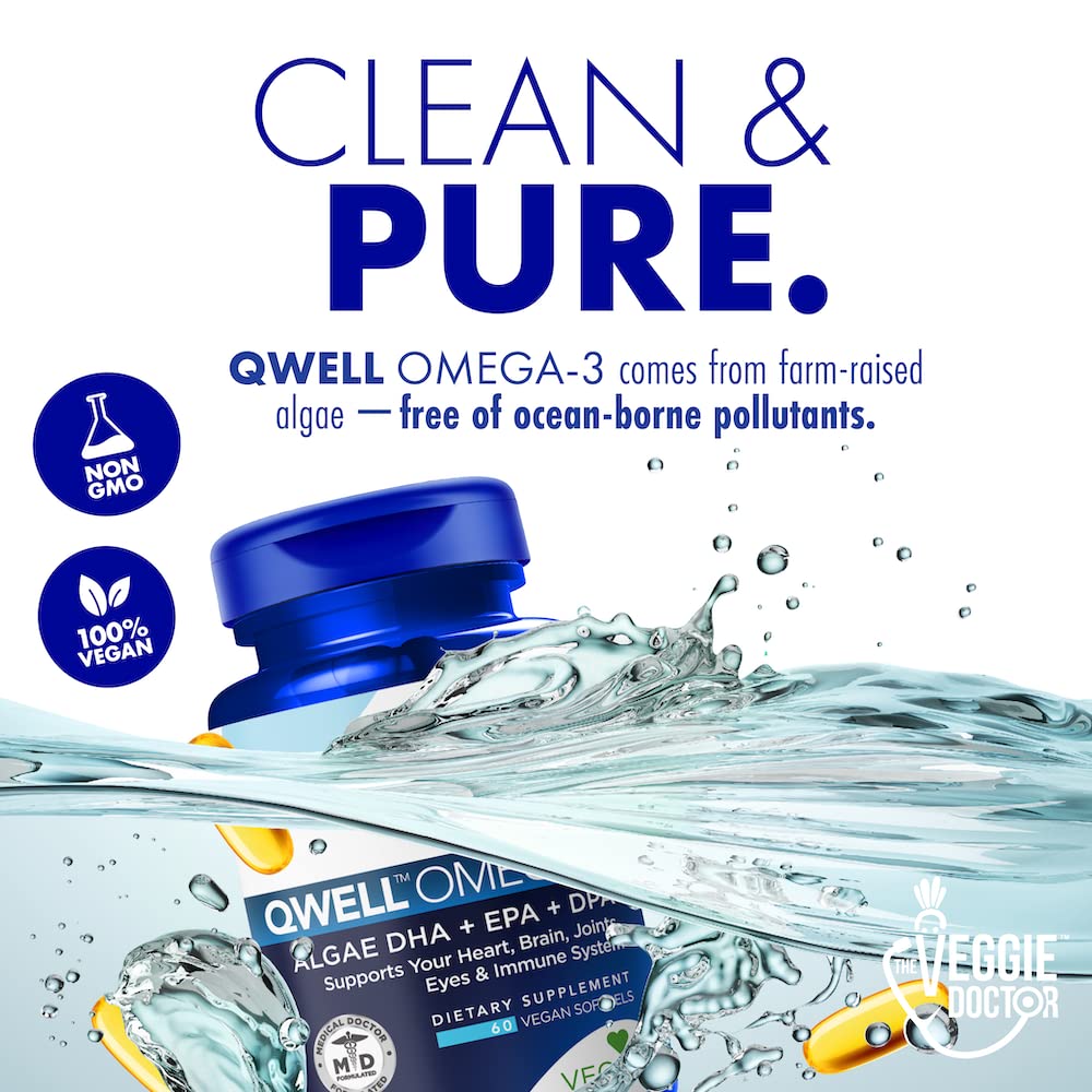 Vegan Omega 3 Supplement – Algae Omega 3 with DHA EPA DPA – Vegan Capsules from Algal – Fish Oil Alternative – Plant-Based Algae Oil Formula – Non-GMO - Maple Wellness Supplements