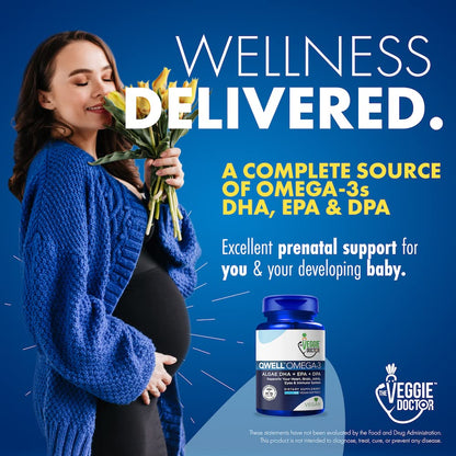 Vegan Omega 3 Supplement – Algae Omega 3 with DHA EPA DPA – Vegan Capsules from Algal – Fish Oil Alternative – Plant-Based Algae Oil Formula – Non-GMO - Maple Wellness Supplements