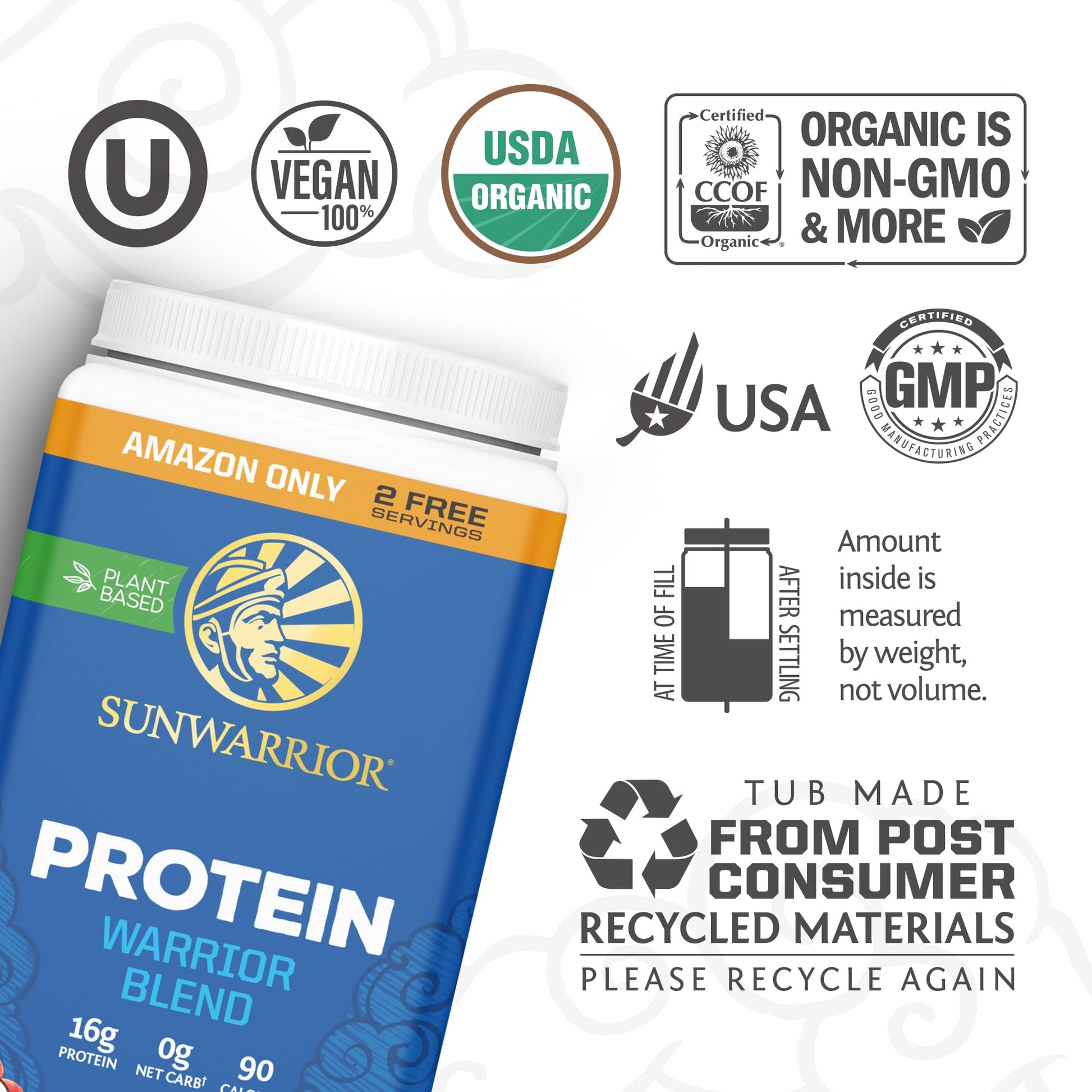Vegan Protein Powder Plant-based Protein Powder USDA Organic | BCAA Amino Acids - Maple Wellness Supplements