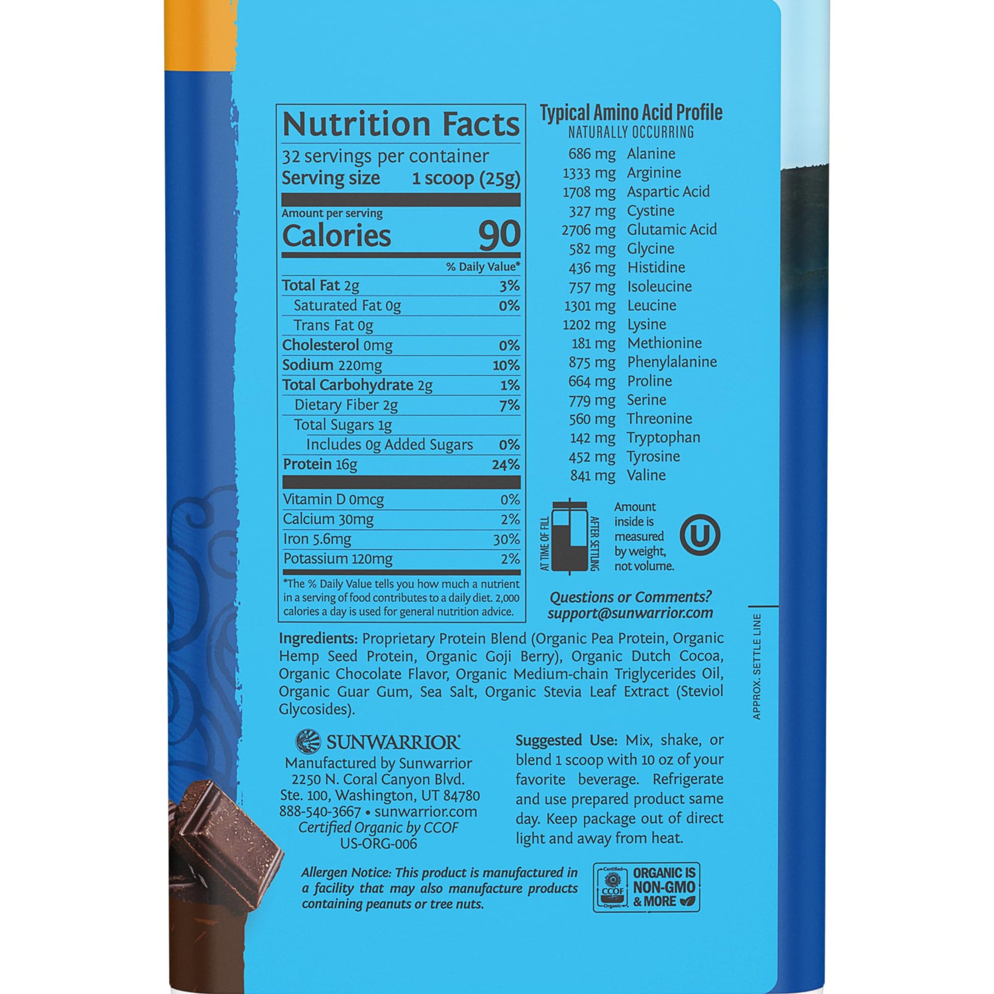 Vegan Protein Powder Plant-based Protein Powder USDA Organic | BCAA Amino Acids - Maple Wellness Supplements