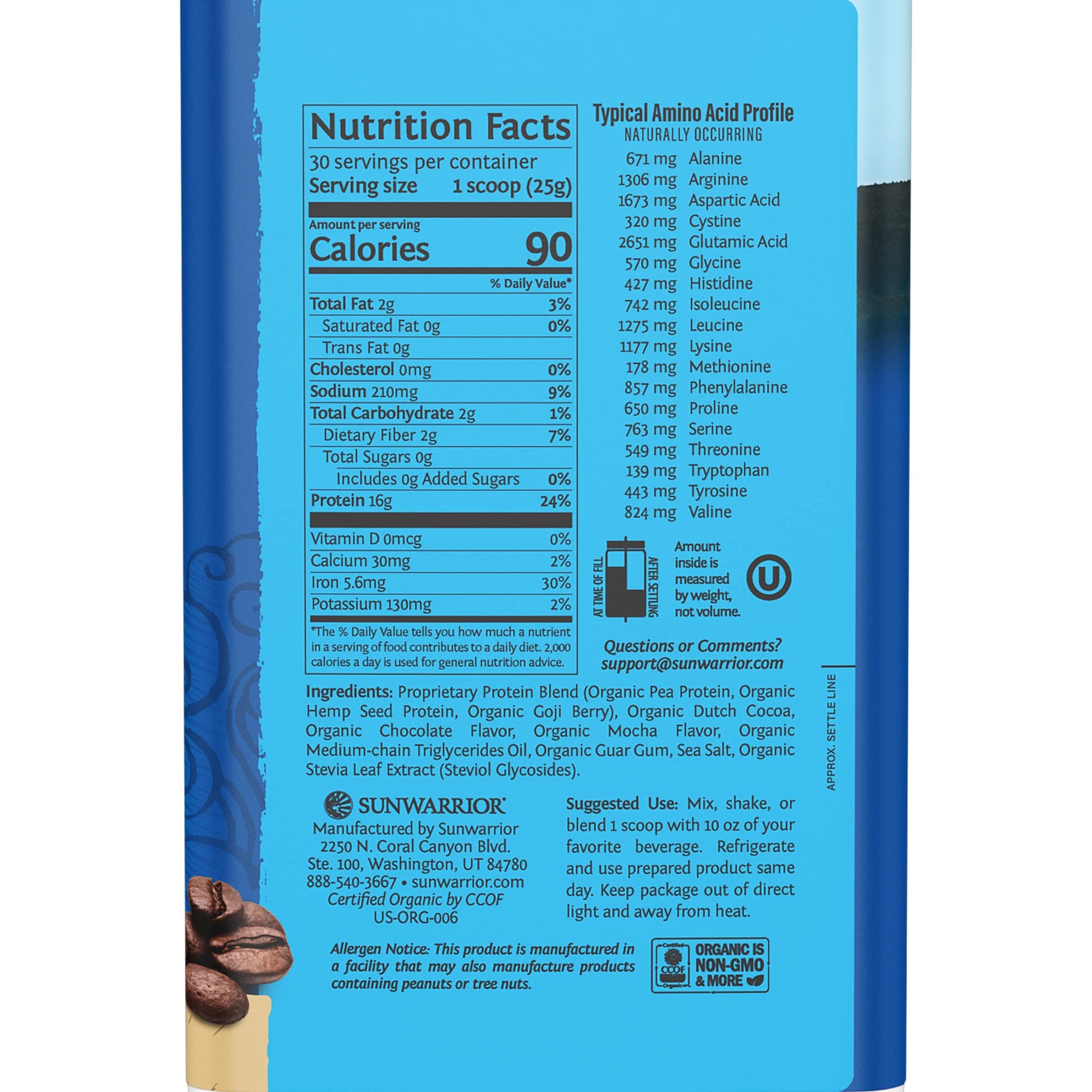 Vegan Protein Powder with BCAA | Organic Hemp Seed Protein Gluten Free Non-GMO - Maple Wellness Supplements