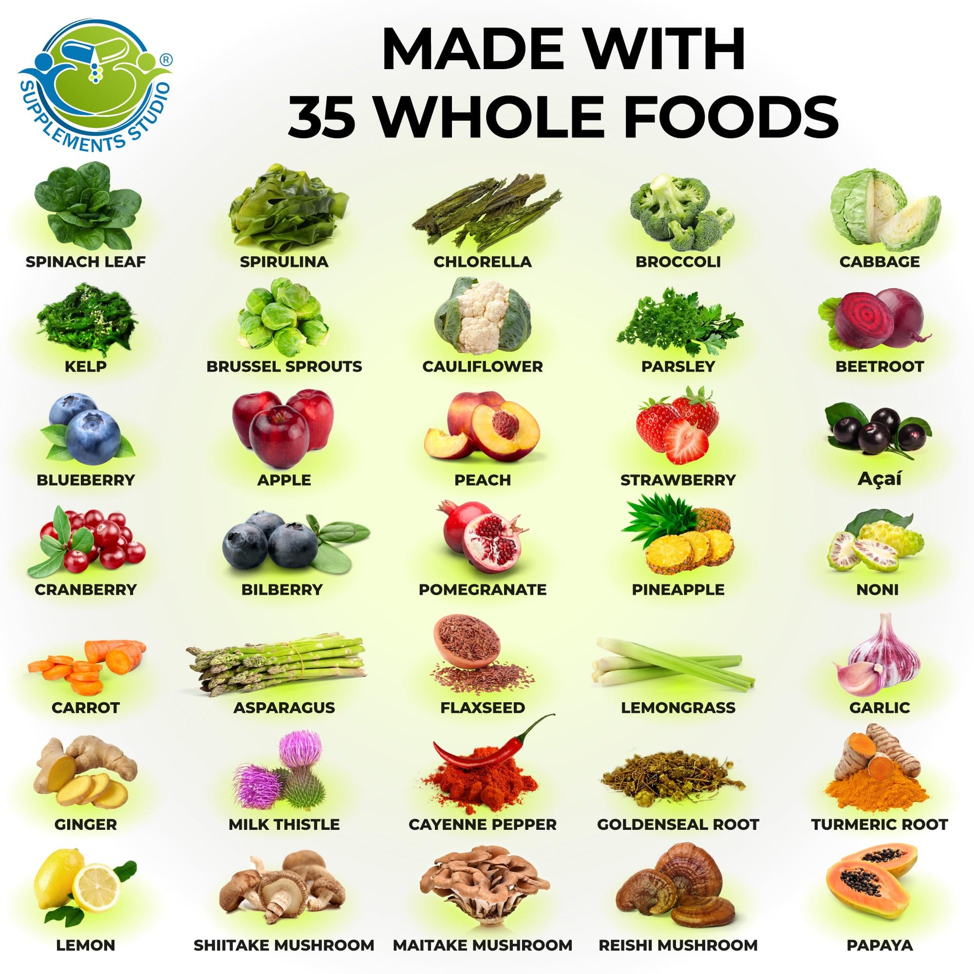 Vegan Whole Food Daily Multivitamin with Iron, Methylated Multivitamin for Women and Men, Made with Fruits & Vegetables, B-Complex, Probiotics, Enzymes - Maple Wellness Supplements