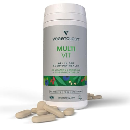 Vegetology MultiVit Vegan Multivitamins w/26 Vitamin & Mineral Supplements - Maple Wellness Supplements