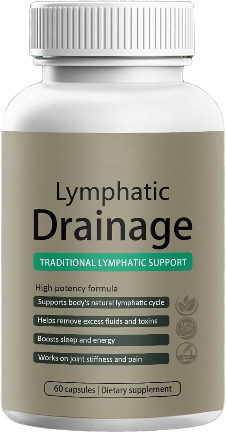 VegHerbs Lymphatic Drainage Capsules – | 60 Capsules Each Bottle (Pack of 2) X2 - Maple Wellness Supplements