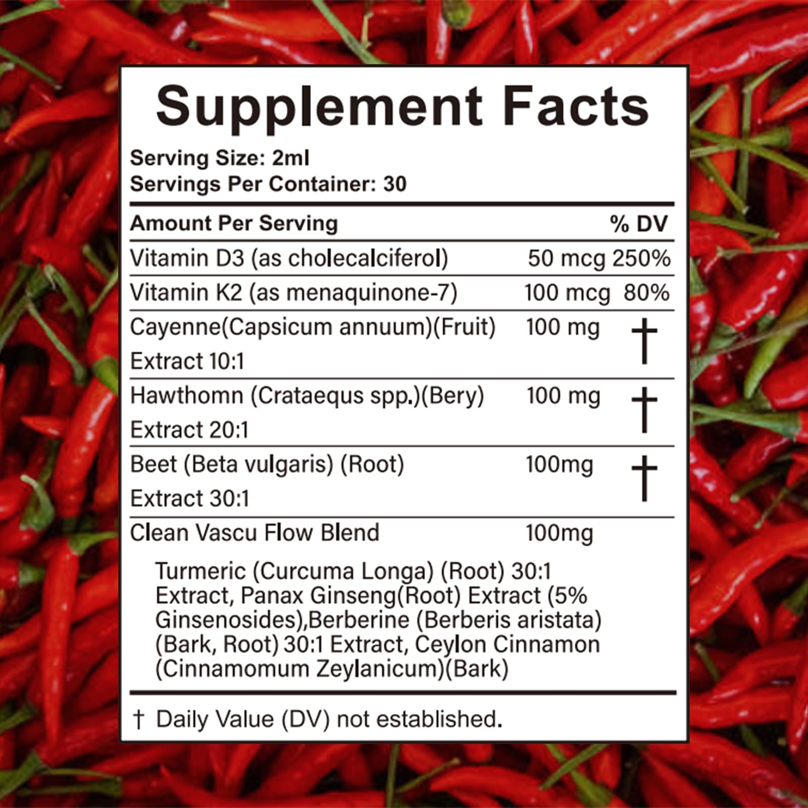 Velestoff Cayenne Pepper Drops, Cayenne Circulation Blend with Hawthorn Beet Root Turmeric Vitamin K2 D3 - Vegan, Non-GMO - 2FL.OZ (2 PCS) - Maple Wellness Supplements