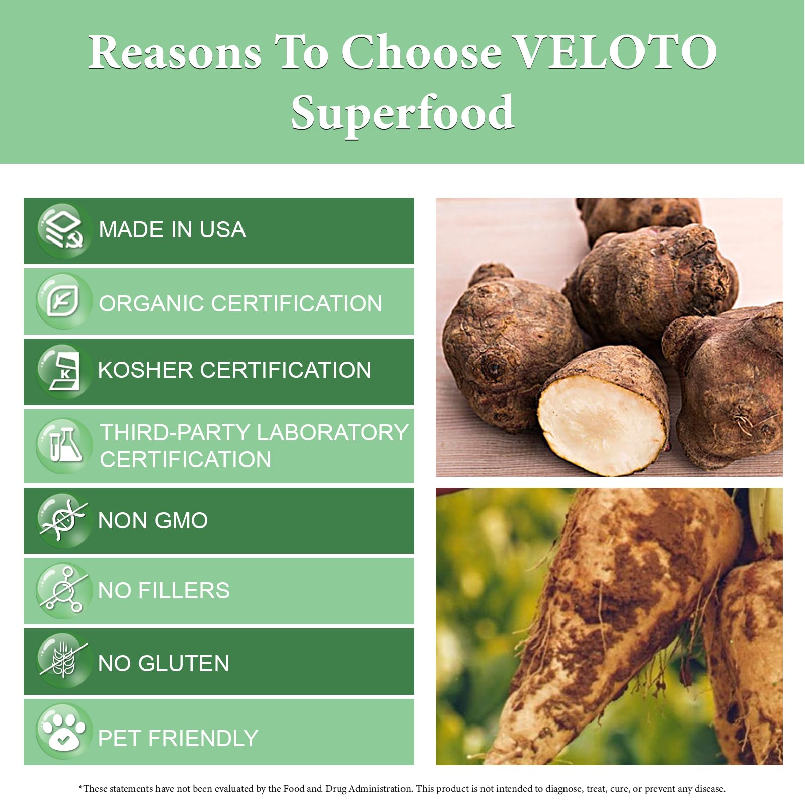 VELOTO Organic Inulin Powder – Prebiotic Fiber Supplement for Smoothies & Drinks, 2.2 lb, Flavorless, Water Soluble, Vegan & Non-GMO - Maple Wellness Supplements