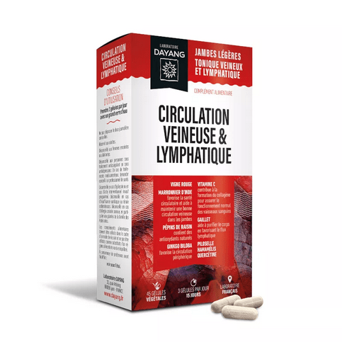 Venous and lymphatic circulation 45 capsules - DAYANG - Maple Wellness Supplements