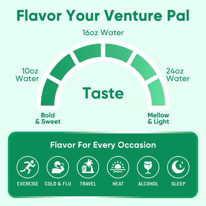 Venture Pal 2-in-1 Hydration Packets + Gut Health Electrolytes Powder - 7 Electrolytes & 5 Vitamins, Probiotics - Maple Wellness Supplements