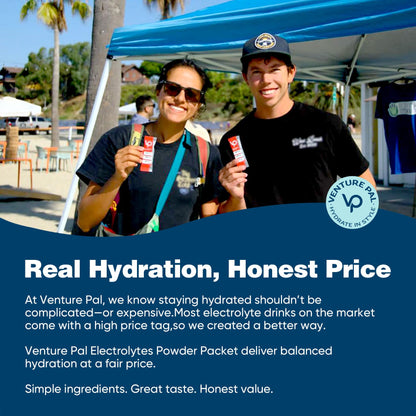 Venture Pal High Sodium Sugar Free Electrolytes Powder Packet - Hydration Packets with Vitamin, Sodium & Potassium | Zero Calories | Vegan, Keto & Paleo Friendly - Maple Wellness Supplements