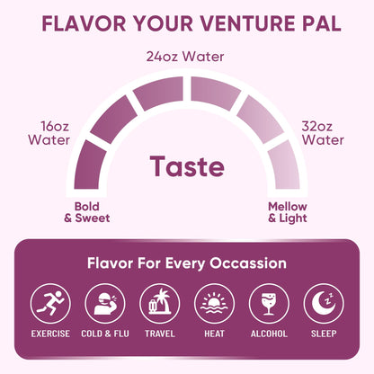 Venture Pal Sugar Free Electrolyte Powder Packets - Liquid Daily IV Drink Mix for Rapid Hydration & Party Recovery | 5 Vitamins & 7 Electrolytes| Keto Friendly - Maple Wellness Supplements