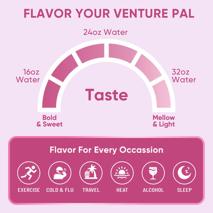 Venture Pal Sugar Free Electrolyte Powder Packets - Liquid Daily IV Hydration Packets | Electrolytes Drink Mix with 5 Vitamins & 7 Electrolytes | Keto Friendly | Non-GMO | Certified Vegan | 16 Sticks - Maple Wellness Supplements