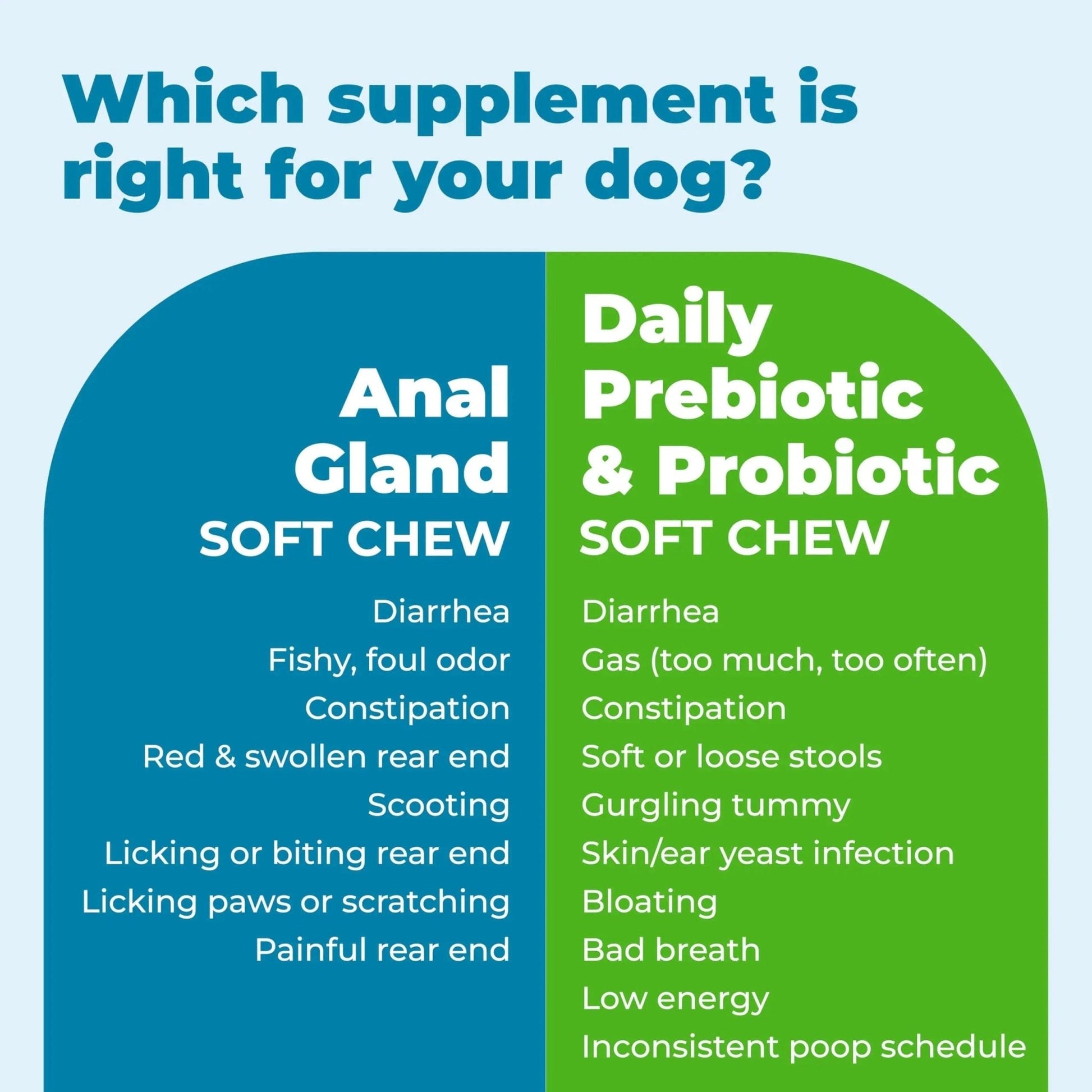 Vetnique Glandex Daily Probiotics for Dogs with Prebiotics to Support Gut Health with Fiber and Digestive Enzymes, Dog Probiotic Chews or Powders (30ct Chews, Bacon Chews) - Maple Wellness Supplements