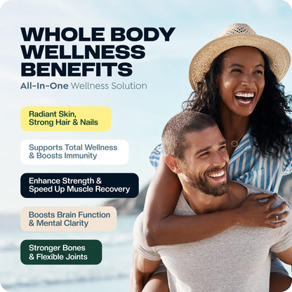 Vezzyl - Collatine - Premium Collagen Peptides + Creatine with Vitamin C, Hyaluronic Acid and Magnesium for Skin, Hair, Nails, Bone & Joint, Muscle, Immune and Cognitive Aid (.55 LB (250 G/8.8 OZ) - Maple Wellness Supplements