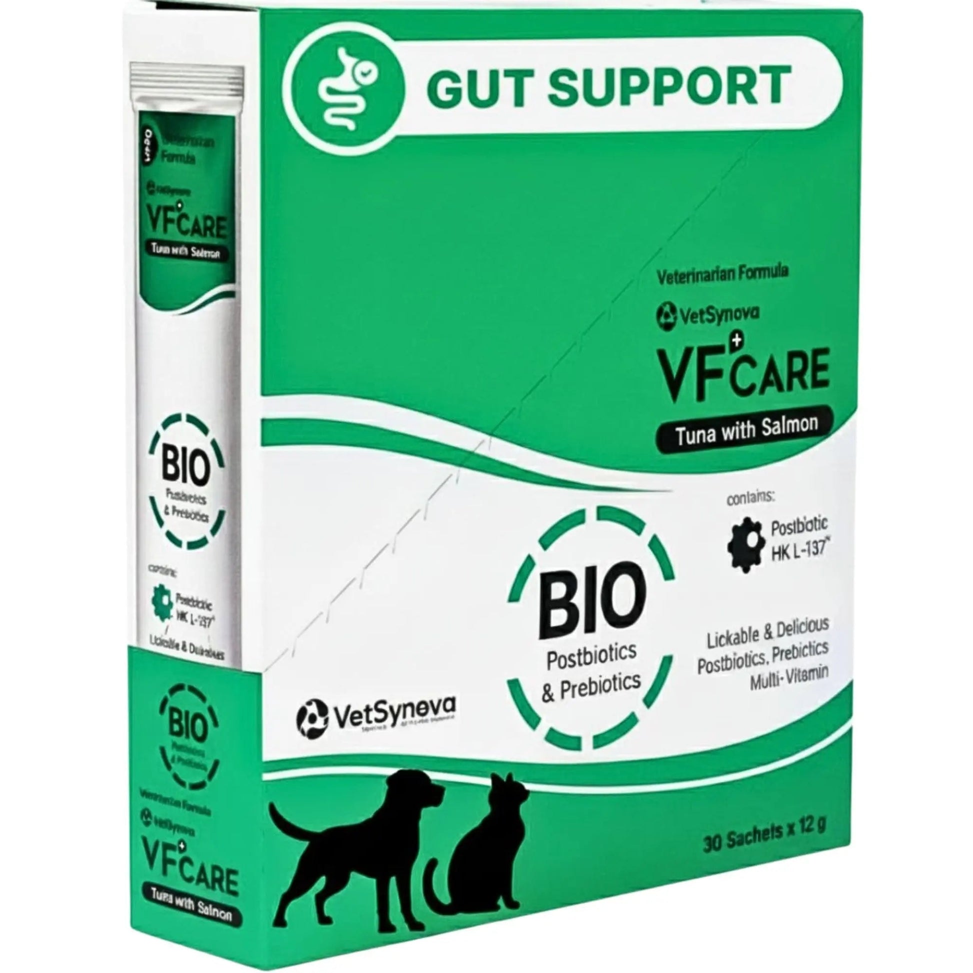VFcare BIO Supplement for Cats & Dogs – Anti Diarrhea for Dogs, Gut Health Paste with Postbiotics, Prebiotics, FOS, L-137, Yeast Extract – Anti Diarrhea for Dogs, 30 Sachets - Maple Wellness Supplements