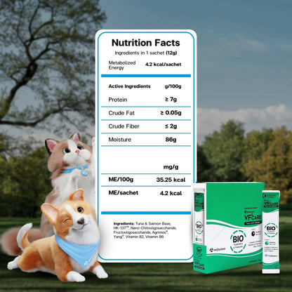 VFcare BIO Supplement for Cats & Dogs – Anti Diarrhea for Dogs, Gut Health Paste with Postbiotics, Prebiotics, FOS, L-137, Yeast Extract – Anti Diarrhea for Dogs, 30 Sachets - Maple Wellness Supplements