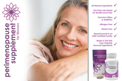 VH Nutrition Perimenopause Supplement for Women | Hot Flash, Mood, and Menstruation Cycle Support | 100% Herbal Formula: Black Cohosh, Vitex, & Shatavari. No Additives, or Fillers - Maple Wellness Supplements