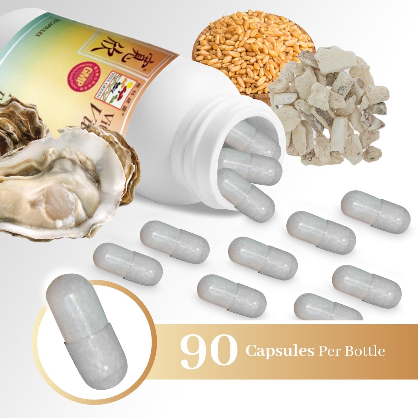 Vita Green Stress Support Supplement - Calm, Balance and Restful Nights - Promotes Relaxation and Emotional Wellness - Natural Formula to Unwind and Stay Centered - 90 Capsules - Maple Wellness Supplements