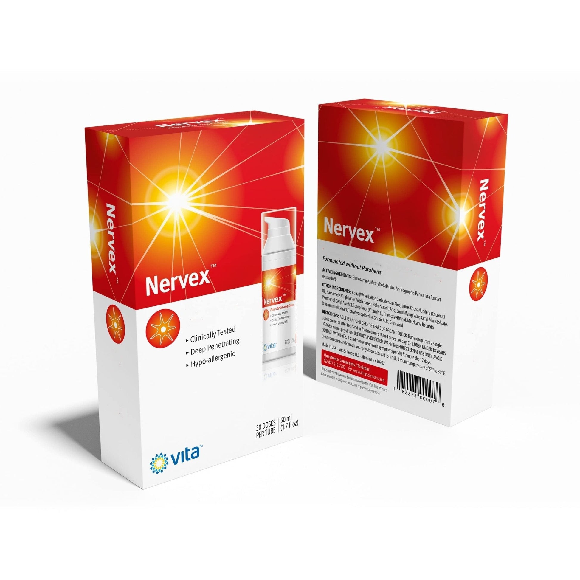 Vita Sciences Nervex Powerful Neuropathy Cream: Advanced Natural Relief for Peripheral Neuropathy, Fibromyalgia, and Fast Comfort Treatment for Feet, Hands, Legs, and Toes - Maple Wellness Supplements