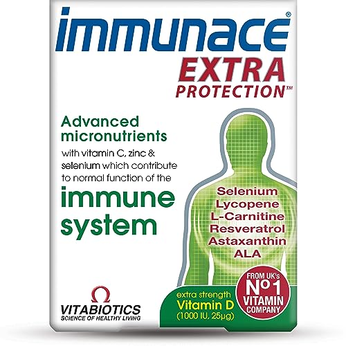 Vitabiotics Immunace Extra Protection Tablets, 30 count - Maple Wellness Supplements