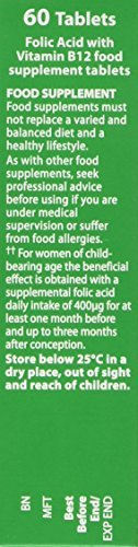 Vitabiotics Ultra Folic Acid Tablets 400 mcg Vitamin B9 with Vitamin B12-60 Tablets - Maple Wellness Supplements