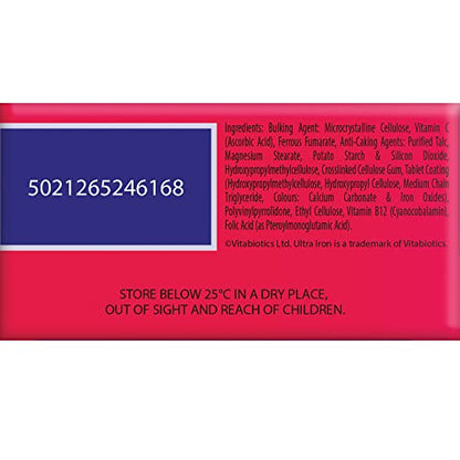 Vitabiotics Ultra Iron Tablets, Pack of 30 - Maple Wellness Supplements