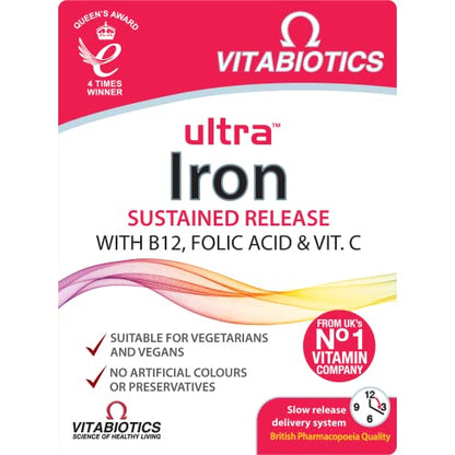 Vitabiotics Ultra Iron Tablets, Pack of 30 - Maple Wellness Supplements