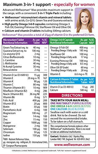 Vitabiotics Wellwoman Max, 84 Capsules - Maple Wellness Supplements