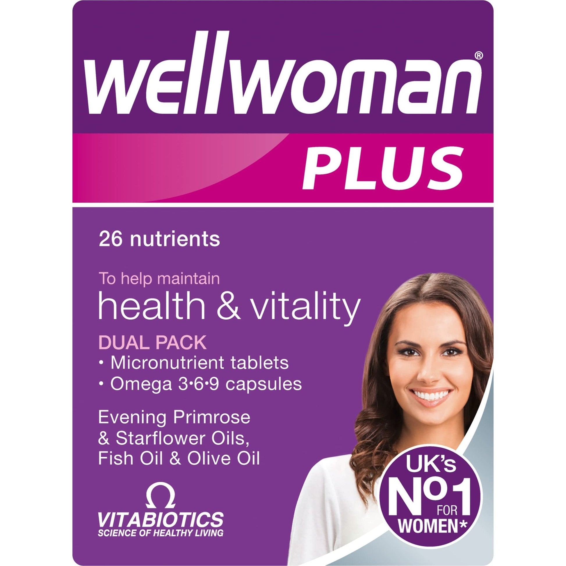 Vitabiotics Wellwoman Plus Omega 3 6 9 - 56 Tablets/Capsules - Maple Wellness Supplements