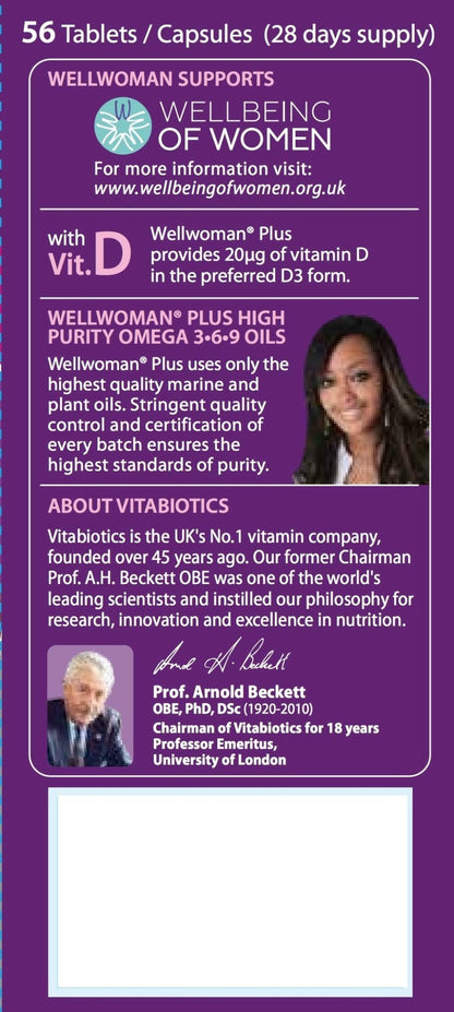Vitabiotics Wellwoman Plus Omega 3 6 9 - 56 Tablets/Capsules - Maple Wellness Supplements