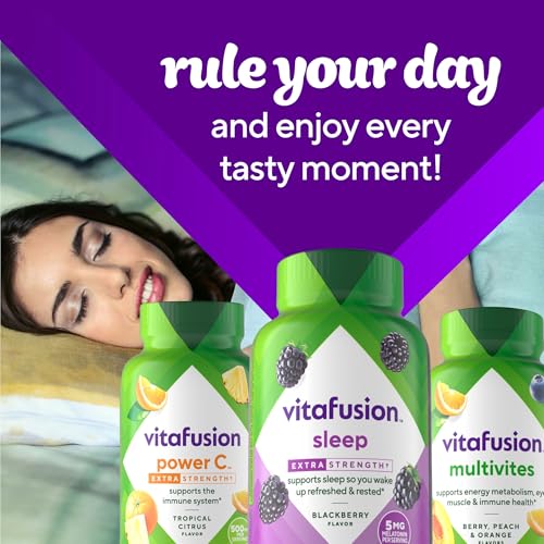 Vitafusion Extra Strength Melatonin Gummy Vitamins, 5mg, 120 ct Gummies - Maple Wellness Supplements