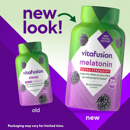 Vitafusion Extra Strength Melatonin Gummy Vitamins, 5mg, 120 ct Gummies - Maple Wellness Supplements
