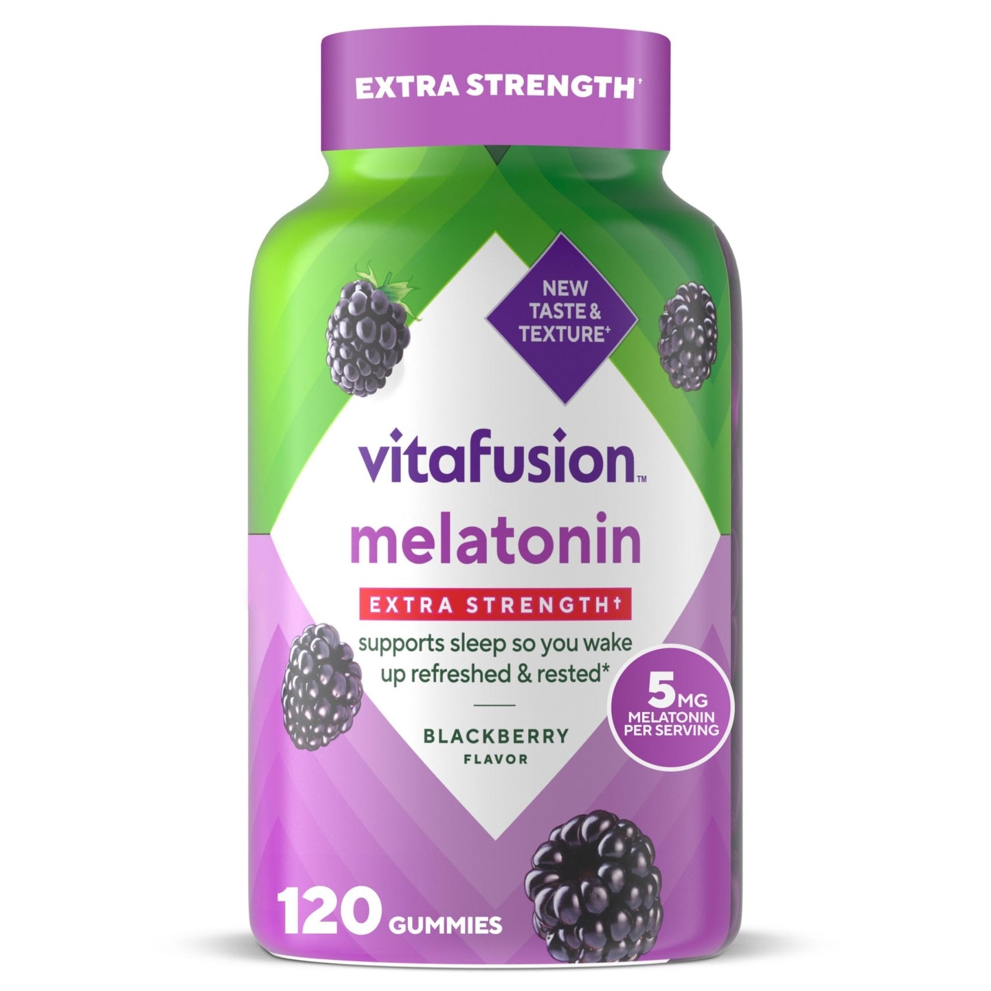 Vitafusion Extra Strength Melatonin Gummy Vitamins, 5mg, 120 ct Gummies - Maple Wellness Supplements