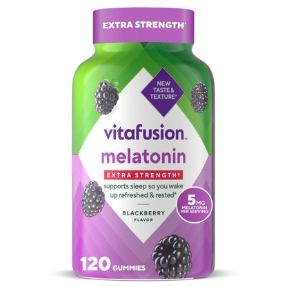 Vitafusion Extra Strength Melatonin Gummy Vitamins, 5mg, 120 ct Gummies - Maple Wellness Supplements