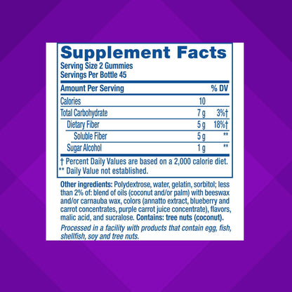 Vitafusion Fiber Well Gummy Vitamins, 90 Count (Packaging May Vary) - Maple Wellness Supplements