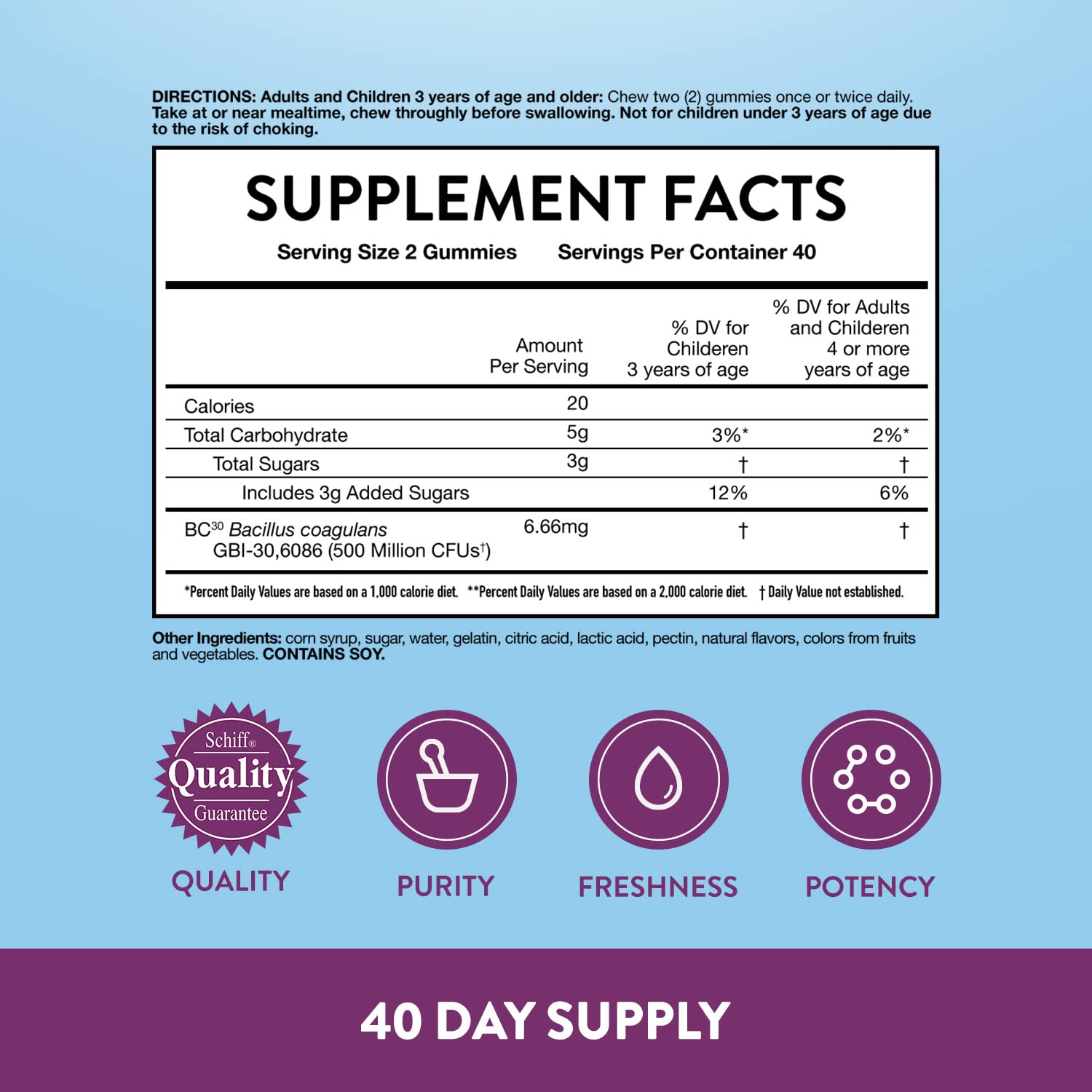 Vitafusion Fiber Well Sugar Free Fiber Supplement & Digestive Advantage Probiotic - Maple Wellness Supplements