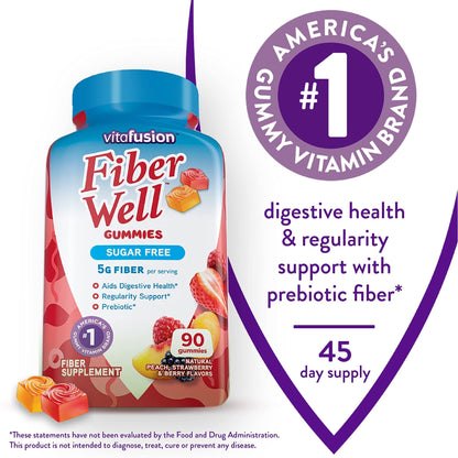 Vitafusion Fiber Well Sugar Free Fiber Supplement & Digestive Advantage Probiotic - Maple Wellness Supplements
