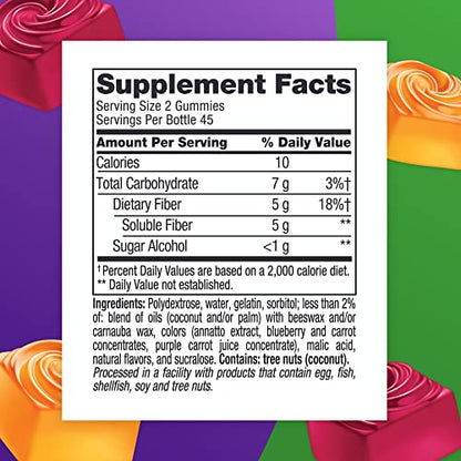 Vitafusion Fiber Well Sugar Free Fiber Supplement, Peach, Strawberry And Blackberry - Maple Wellness Supplements