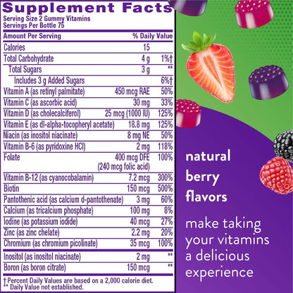 Vitafusion Fiber Well Sugar Free Fiber Supplement & Womens Multivitamin Gummies - Maple Wellness Supplements