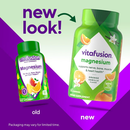 vitafusion Magnesium Gummy Supplement, Bring calm to your vitamin routine, Tropical Citrus Flavor, 60 Gummies - Maple Wellness Supplements